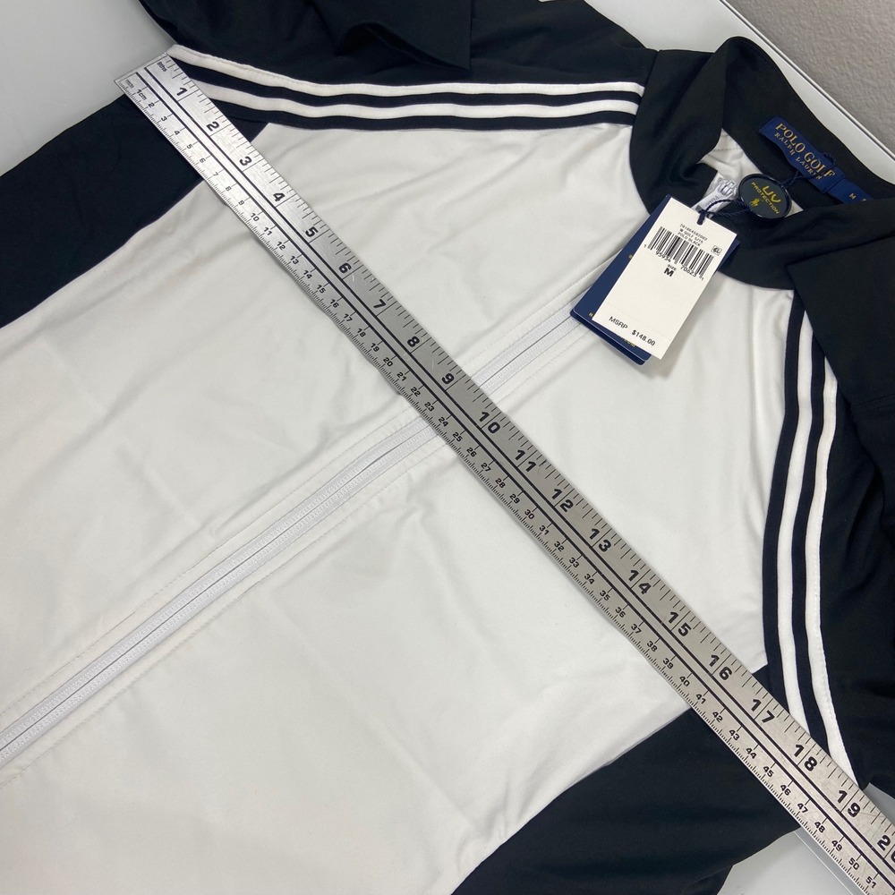 Polo Golf Ralph Lauren Womens M Black White Striped UV Golf Jacket‎ NEW - Picture 3 of 9